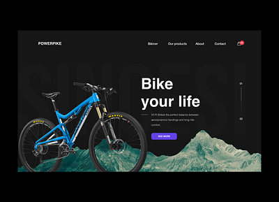 POWERBIKE (ON BLACK) colorfull design flat illustration interface logo ui ux web webdesign