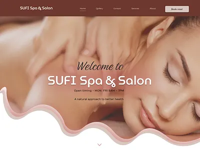Landing Page Spa & Salon graphic design landing pag