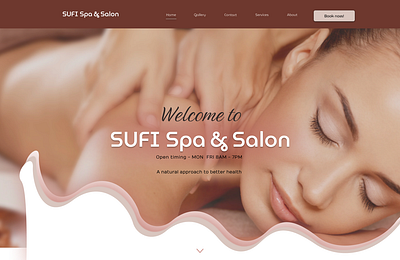 Landing Page Spa & Salon graphic design landing pag