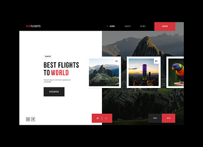 Redfligths concept website colorfull design flat illustration interface logo ui ux web webdesign