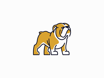 Bulldog Logo for Sale animal branding bulldog cartooon character design dog geometric illustration lines logo mark mascot modern pet premium security sports vector vet