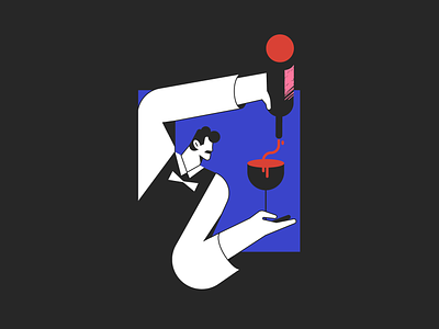 It's Friday! art bar business design friday illustration man people smallbusiness wine