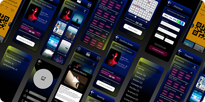 The Scene Movie Theater App app branding design google ux graphic design illustration logo movie theater typography ui ux vector