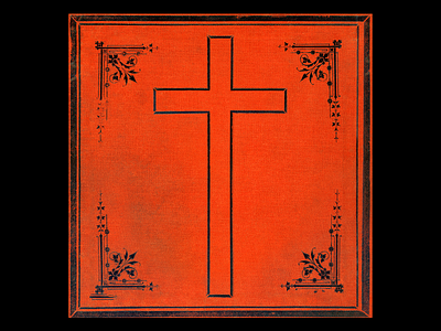CROS(s)ES ‘Hardback’ (07) black cross crucifix design graphic minimal print red type typography