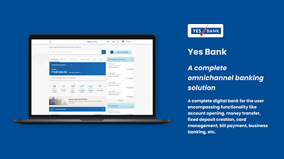 YesBank Web Portal bank bfsi casestudy finance moneytransfer ui ux web