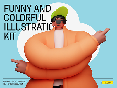 Let's fun 3d blender character illustration ls lstore