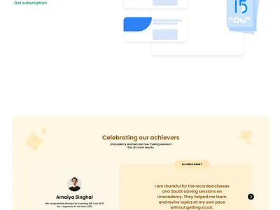 landing page design achivement branding collab design figma graphic design illustration ui ux web web design