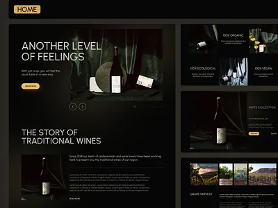 Artisan - Webflow template - Home page dark dark design design drink template ui ux web web design webflow wine winery