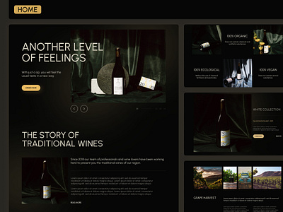 Artisan - Webflow template - Home page dark dark design design drink template ui ux web web design webflow wine winery