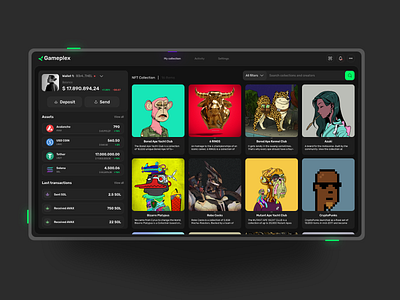Gameplex Desktop App - NFT Wallet app appdesign design graphic design interfacedesign logo ui ux webdesign