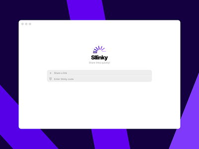 Share links in a blink with Sllinky animation design icons interaction links list minimal minimalism purple slinky sllinky transition ui user interface