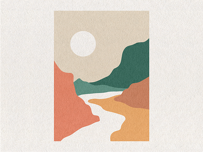 Valleys and Canyons ai design graphic design illustration outdoors procreate