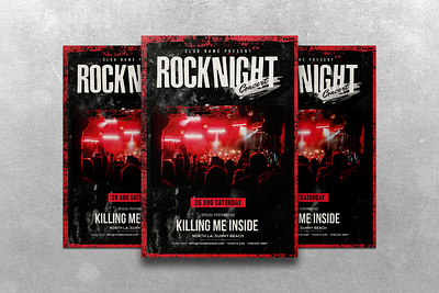 Rock Night Concert concert design flyer indie music poster template tour