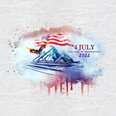 4 July Independence day 2022 usa 4thofjulyaccessories artwork branding design graphic design holy illustration illustrator logo tshirt design usa vector watercolor art watercolor illustration