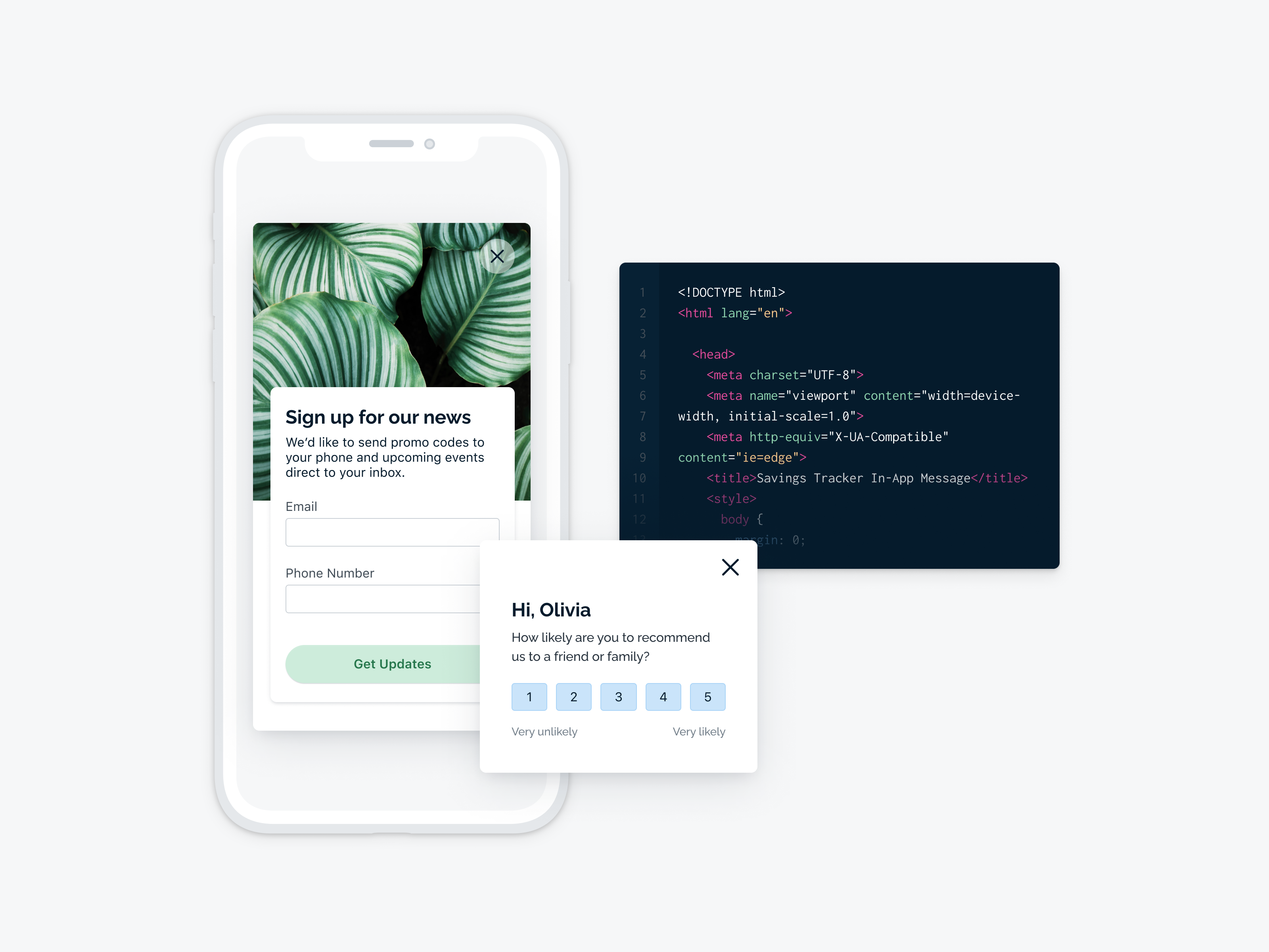 In-app Message HTML Editor