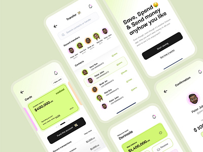 Money transfer design illustration ui uiux ux vector