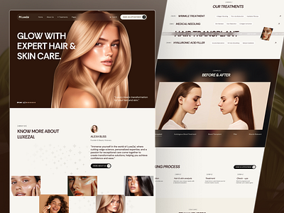 Luxezai - Hair & Skin Care Website beautywebsitetemplate figma design hairwebsitetemplate landingpage minimal design nocodedevelopment responsivedesign skincarewebsitetemplate template design template service uiuxdesign webdevolopment webflow webflow template website website concept website design website template websitedesign websitetemplateservice