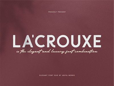 La'Crouxe | Elegant and Luxury Font Duo calligraphy calligraphy font display font elegant font font font combination font design font duo fontype sans serif script font