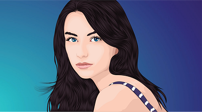 Girl Vector Portrait 3d 3d vector animation cartoon art cartoon your self in vector design face illustration face into vector girl vector graphic design illustration logo motion graphics raster into vector realistic realistic face vector realistic illustration ui vector drawing