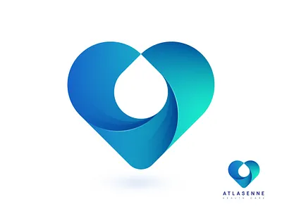 Love & Water Drop logo 3d 99designs best logo designer blue color branding colorful contest win logo curve gradient graphic design illustration lettermark logo logodesign love modern logo overlaping water drop wave wordmark