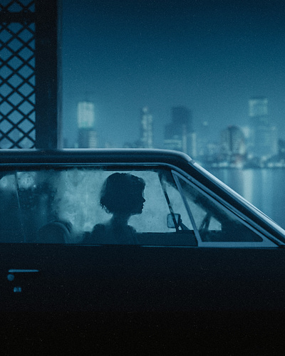 Runaway 3d car cinema cinematic city dark digital art girl