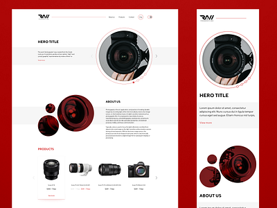 Landing for RAW (Concept) WT adobe adobe xd branding design ui vector