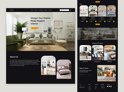 Furniture shop Landing Page bed branding chair clean design desktop desogn furniture homedecor interior landing landing. page logo minimal sofa typography ui ux web web site