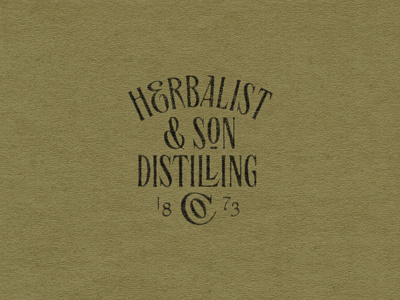Herbalist & Son Distilling Co. brand identity branding distillery brand distillery branding faux brand identity faux branding faux logo gin gin distillery graphic design illustration lettering logo logotype spirit distiller spirits spirits and gin type type lockup typography