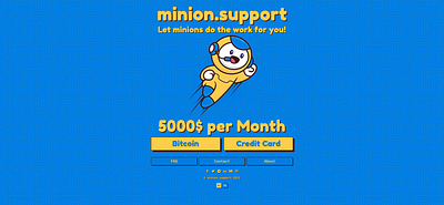Minion.Support - Subscription based Agency branding brutalism design free freebie graphic design hugo illustration jekyll logo neubrutalism new brutalism static html static site generator ui vector