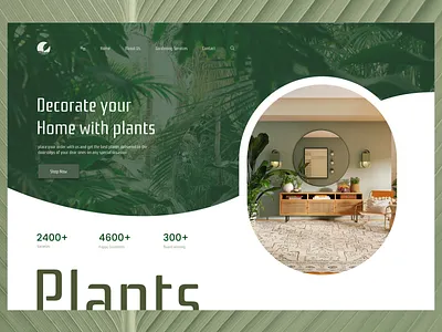Landing page branding design design agency hogoco hogoco studio homepage design jenisha dhas landingpage plant shop landing page ux webdesign