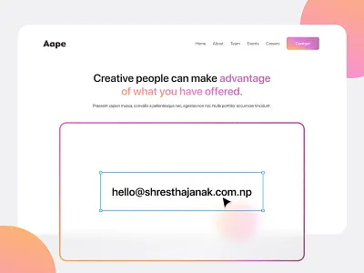 Creative Hero Section | Homepage_ Glassmorphism dark theme design hero section homepage illustration janak shrestha landing page logo nepali uiux ui ui designer website