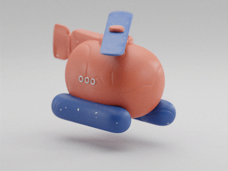 Clay Helicopter 3d animation motion graphics