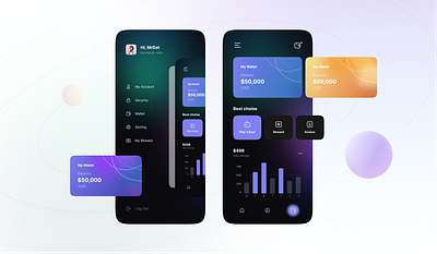Crypto Wallet Mobile App (Dark Mode) blockchain crypto figma freebie mobile ui4free wallet