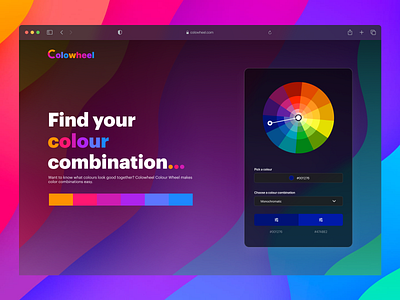 Colour wheel colour colour wheel design graphic design hero page landing page ui web design