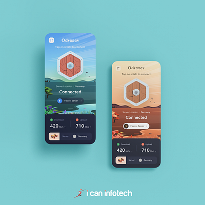 Odyssey VPN Application UI Design | VPN App UI Design app design app development canada design mobile application odyssey vpn app design odyssey vpn app ui design ui ui design vpn app vpn app design vpn app ui design vpn odyssey mobile app website design