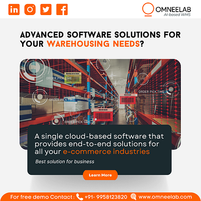 AI-powered software solution by OmneelabWMS branding design graphic design