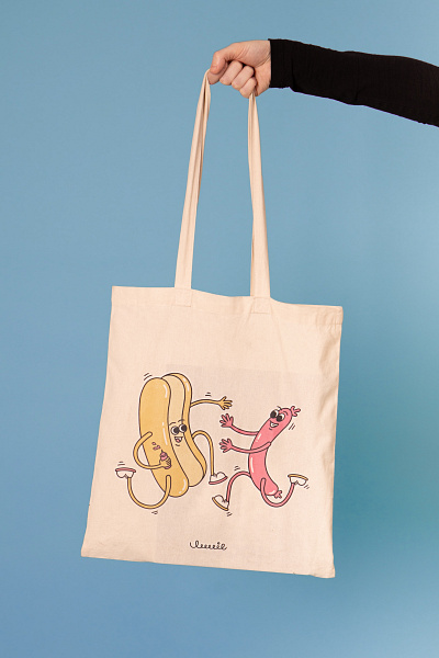 Best friends branding character design design graphic design illustration tote bag