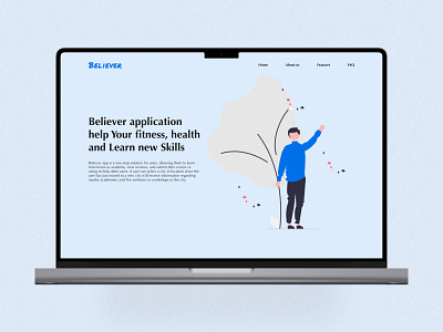 Believer Web Design adobexd design figma minimal saheelnadaf ui uidesign userexperience userinterface ux uxdesign web webdesign