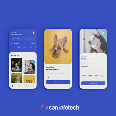Pet Adoption App Design | Best App UI Design for Pet Adoption app development best app for dog care best app for pet adoption best app to adopt a dog design mobile application pet adoption app design pet adoption app ui design pet adoption application ui website design
