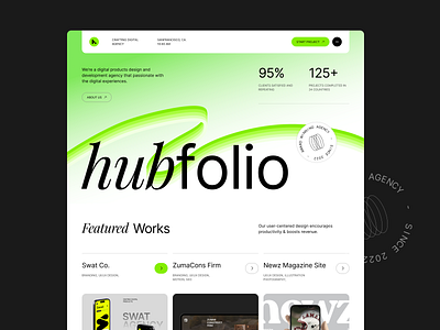 Digital Agency - Hubfolio agency business envato framer gradient portfolio studio webflow website wordpress