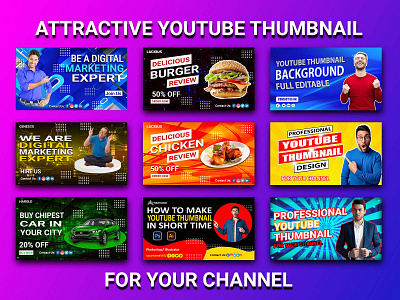 Attractive YouTube Thumbnail Design thumbnail