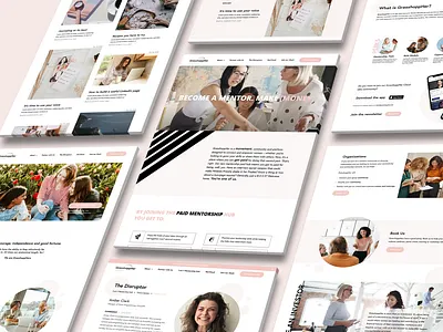 GrasshoppHer • Website design empower leadership mentorship ui website women