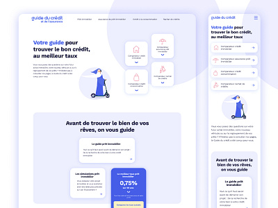 guideducredit.com website - homepage branding broker design figma guide homepage homepage design illustration interface purple ui ui design ui ux uidesign ux web webdesign website