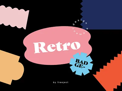 Free Download Blank Retro Badge Shape - Vector & PNG background badge branding design illustration logo sticker trendy