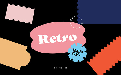 Free Download Blank Retro Badge Shape - Vector & PNG background badge branding design illustration logo sticker trendy