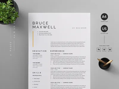 Resume/CV clean resume cover letter cv modern cv modern resume professional resume resume word cv word resume
