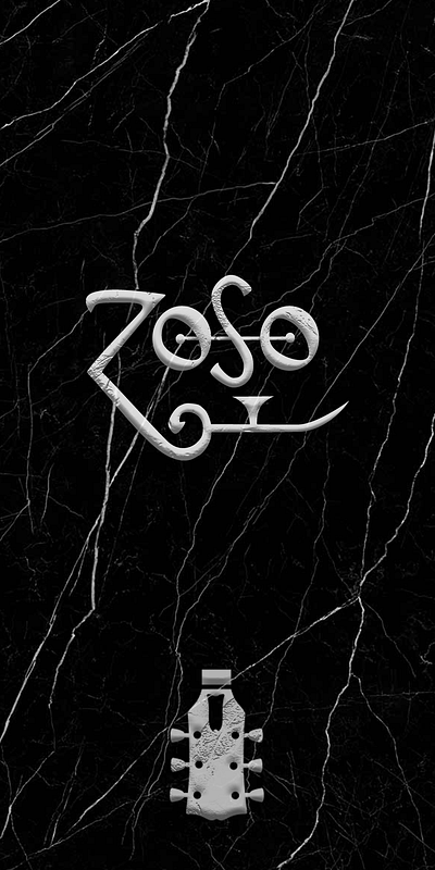Jimmy Page Black Marble Wallpaper
