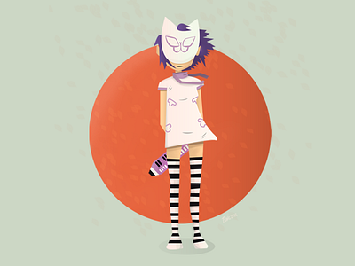 Noodle 🍜 adobe illustrator animation argentina character design flat illustration flat style girl gorillaz illustration music noodle retro vector vintage woman