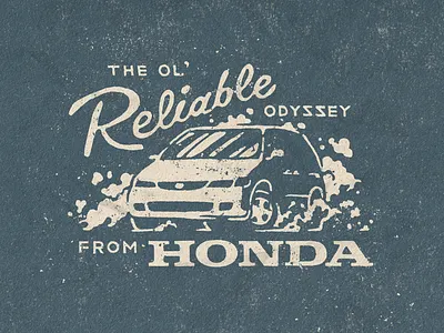 Ol' Reliable design ephemera hand drawn hand lettering illustration print procreate retro texture vintage