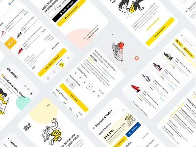 Shoeman - Footwear Shopping App app design available casestudy clean design feedback figma high fidelity hot inspiration project prototype top searches trending ui user experience ux